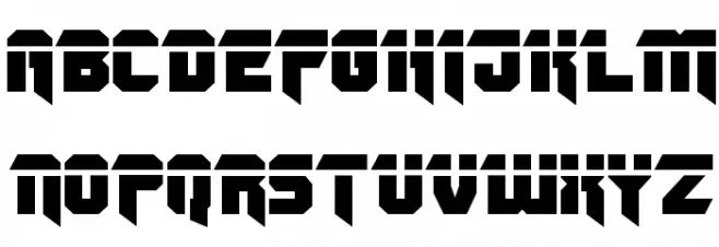 OmegaForce Laser Regular Schriftart Groß