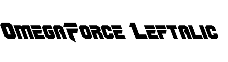 OmegaForce Leftalic  免费字体下载