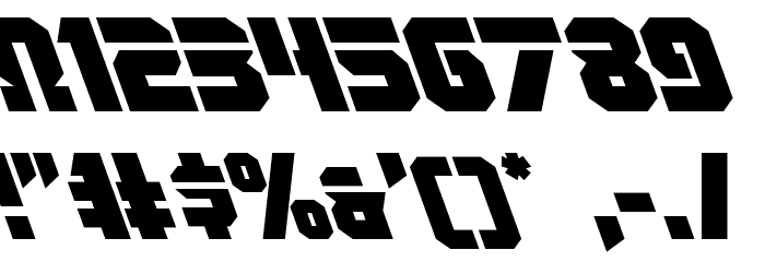 OmegaForce Leftalic Font OTHER CHARS