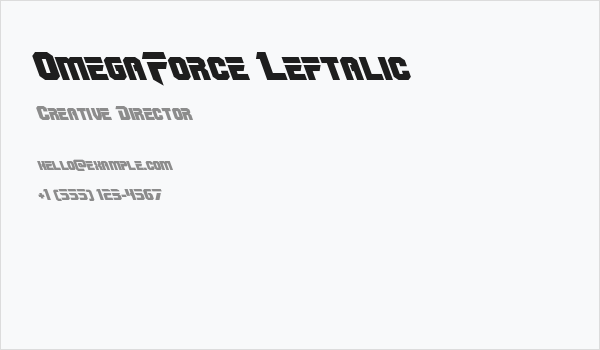 OmegaForce Leftalic Business Card