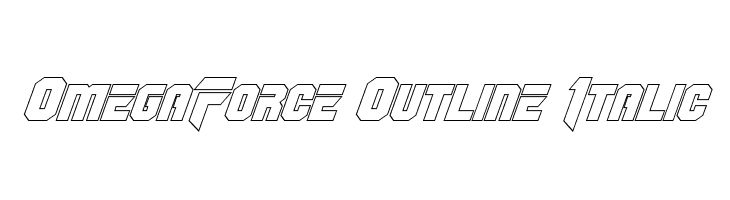 OmegaForce Outline Italic  Frei Schriftart Herunterladen