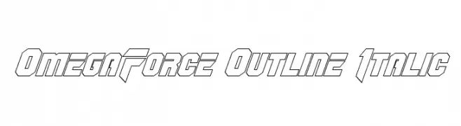 OmegaForce Outline Italic  font caratteri gratis