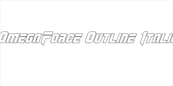 OmegaForce Outline Italic Logo