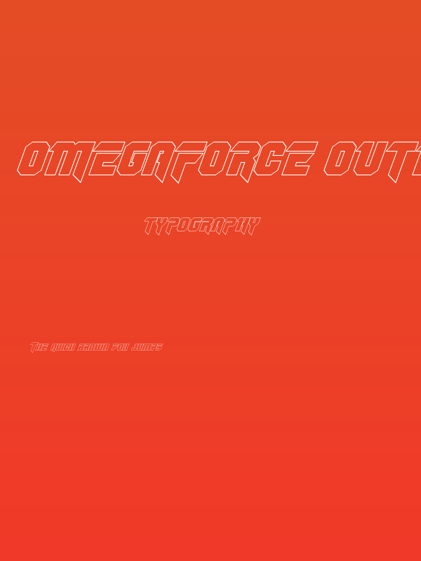 OmegaForce Outline Italic Poster