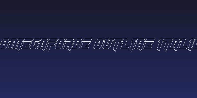 OmegaForce Outline Italic Social Header