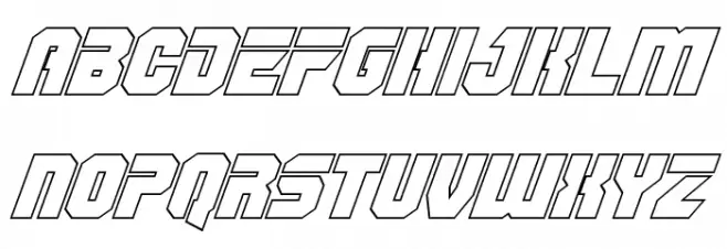 OmegaForce Outline Italic 字体 小写