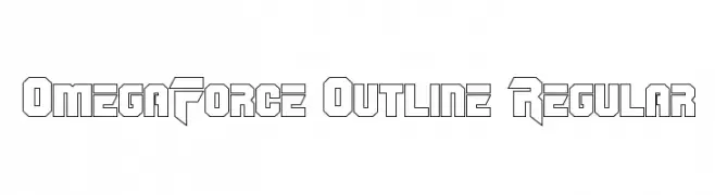 OmegaForce Outline Regular  font caratteri gratis