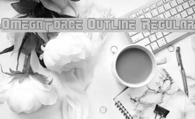 OmegaForce Outline Regular Font examples
