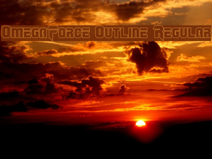 OmegaForce Outline Regular Font examples
