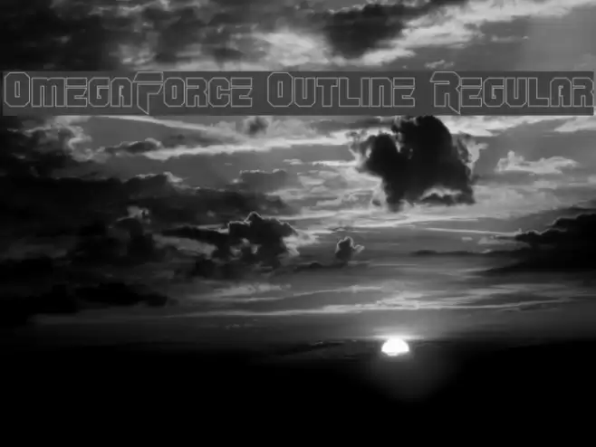 OmegaForce Outline Regular Font examples