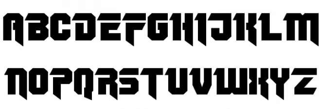 OmegaForce Regular Schriftart Groß
