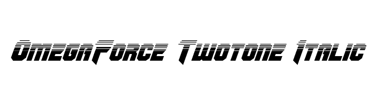 OmegaForce Twotone Italic  フリーフォントのダウンロード