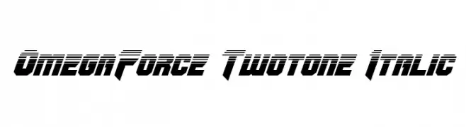 OmegaForce Twotone Italic  नि: शुल्क फ़ॉन्ट्स डाउनलोड