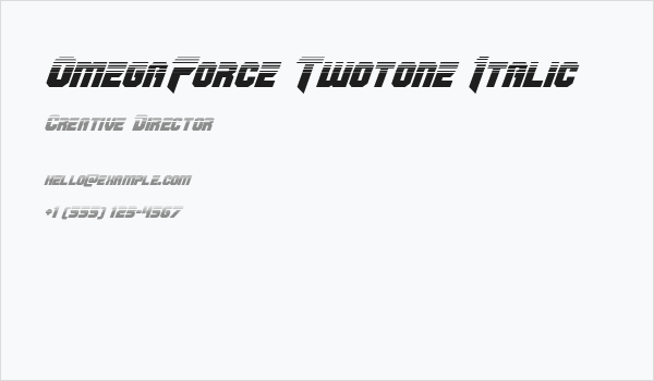 OmegaForce Twotone Italic Business Card