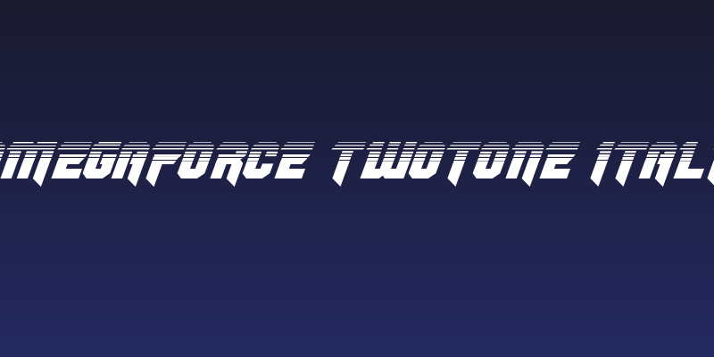 OmegaForce Twotone Italic Social Header