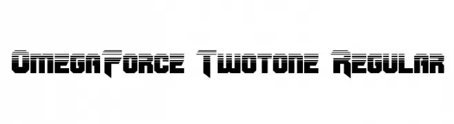 OmegaForce Twotone Regular  Frei Schriftart Herunterladen
