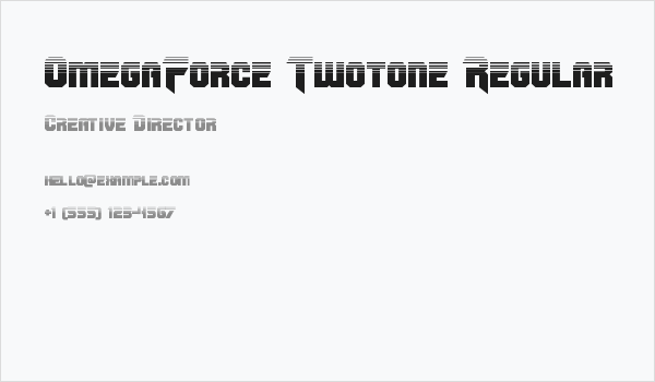 OmegaForce Twotone Regular Business Card