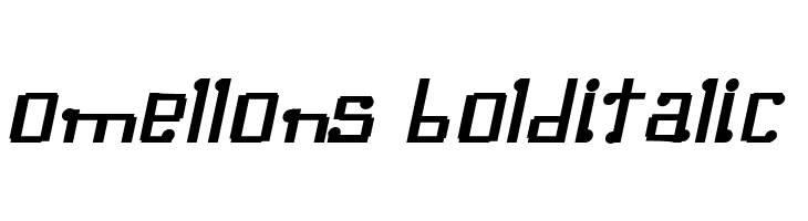 Omellons BoldItalic Font
