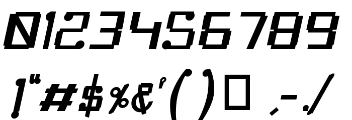 Omellons BoldItalic Font OTHER CHARS