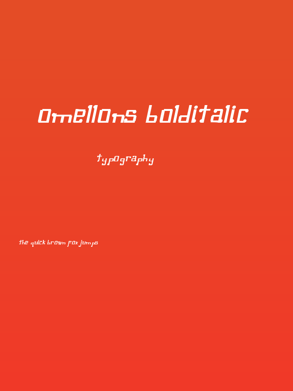 Omellons BoldItalic Poster