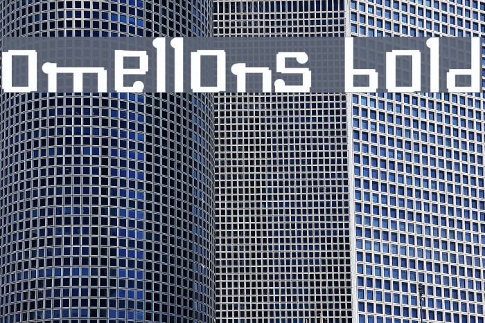 Omellons Bold Font examples