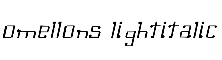 Omellons LightItalic Font