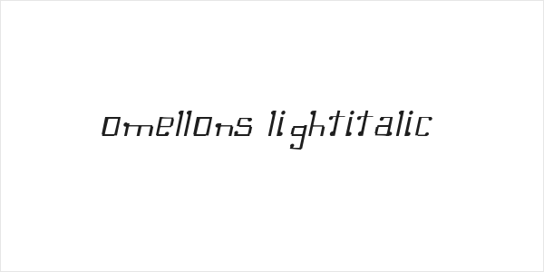 Omellons LightItalic Logo