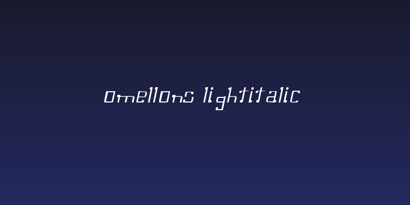 Omellons LightItalic Social Header