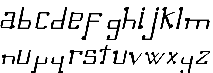 Omellons LightItalic Font LOWERCASE
