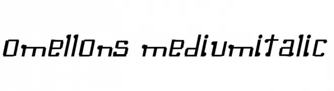 Omellons MediumItalic  免费字体下载