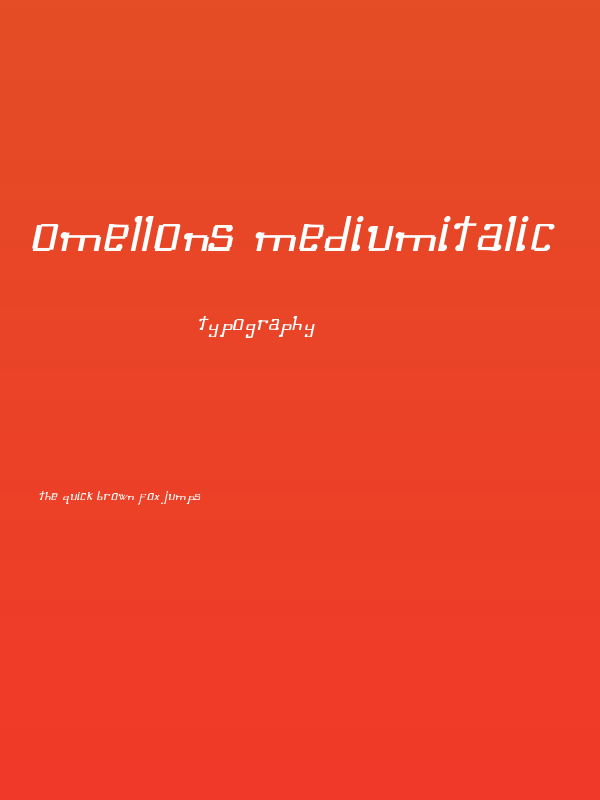 Omellons MediumItalic Poster