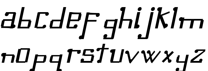 Omellons MediumItalic Font LOWERCASE