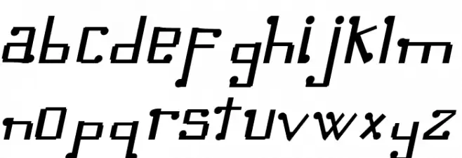 Omellons MediumItalic Caratteri MINUSCOLO