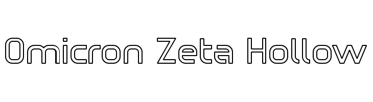 Omicron Zeta Hollow Font