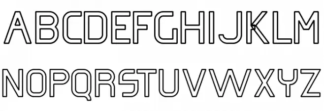 Omicron Zeta Hollow Шрифта ВЕРХНИЙ