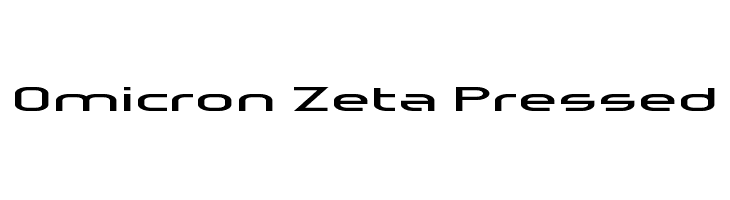 Omicron Zeta Pressed  Frei Schriftart Herunterladen