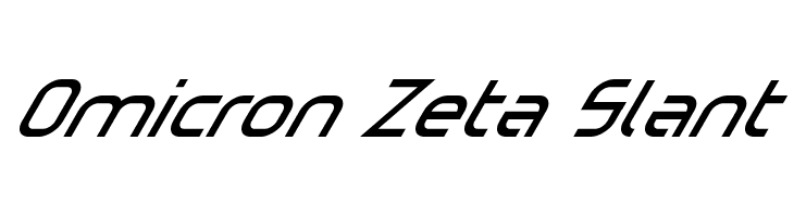 Omicron Zeta Slant  Frei Schriftart Herunterladen