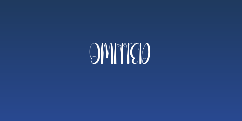 Omitted Social Header