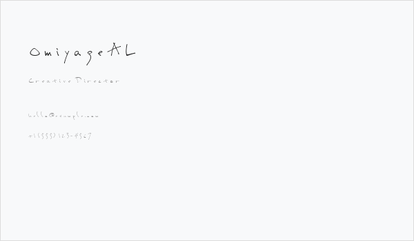 OmiyageAL Business Card