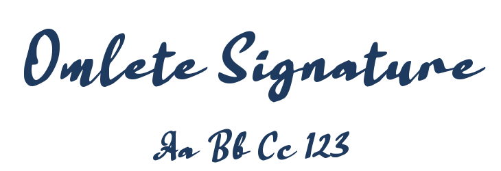 Omlete Signature Font Preview