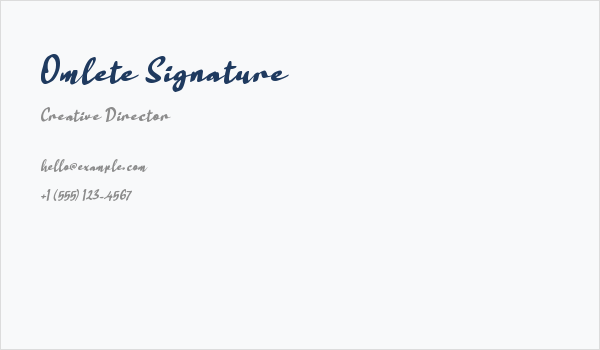 Omlete Signature Business Card