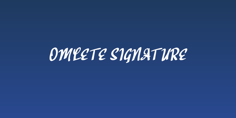 Omlete Signature Social Header