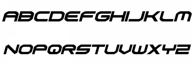 Omni Boy Condensed Italic Caratteri MAIUSCOLE