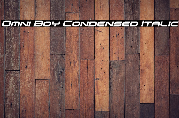 Omni Boy Condensed Italic Example 1