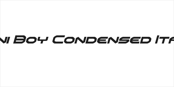 Omni Boy Condensed Italic Logo