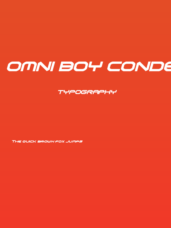 Omni Boy Condensed Italic Poster