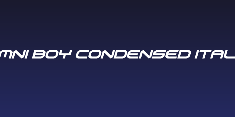 Omni Boy Condensed Italic Social Header