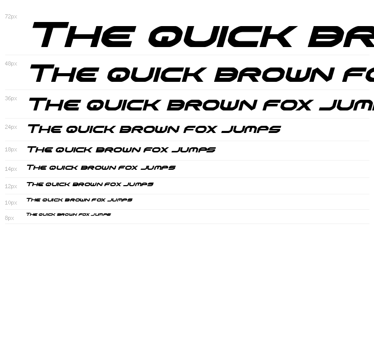 Omni Boy Condensed Italic Waterfall