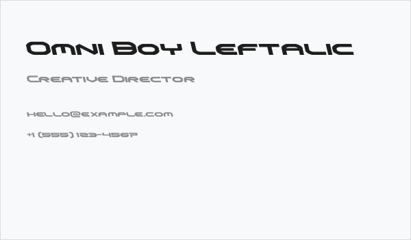 Omni Boy Leftalic Business Card