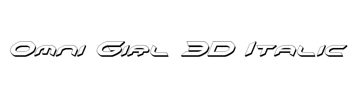 Omni Girl 3D Italic  font caratteri gratis